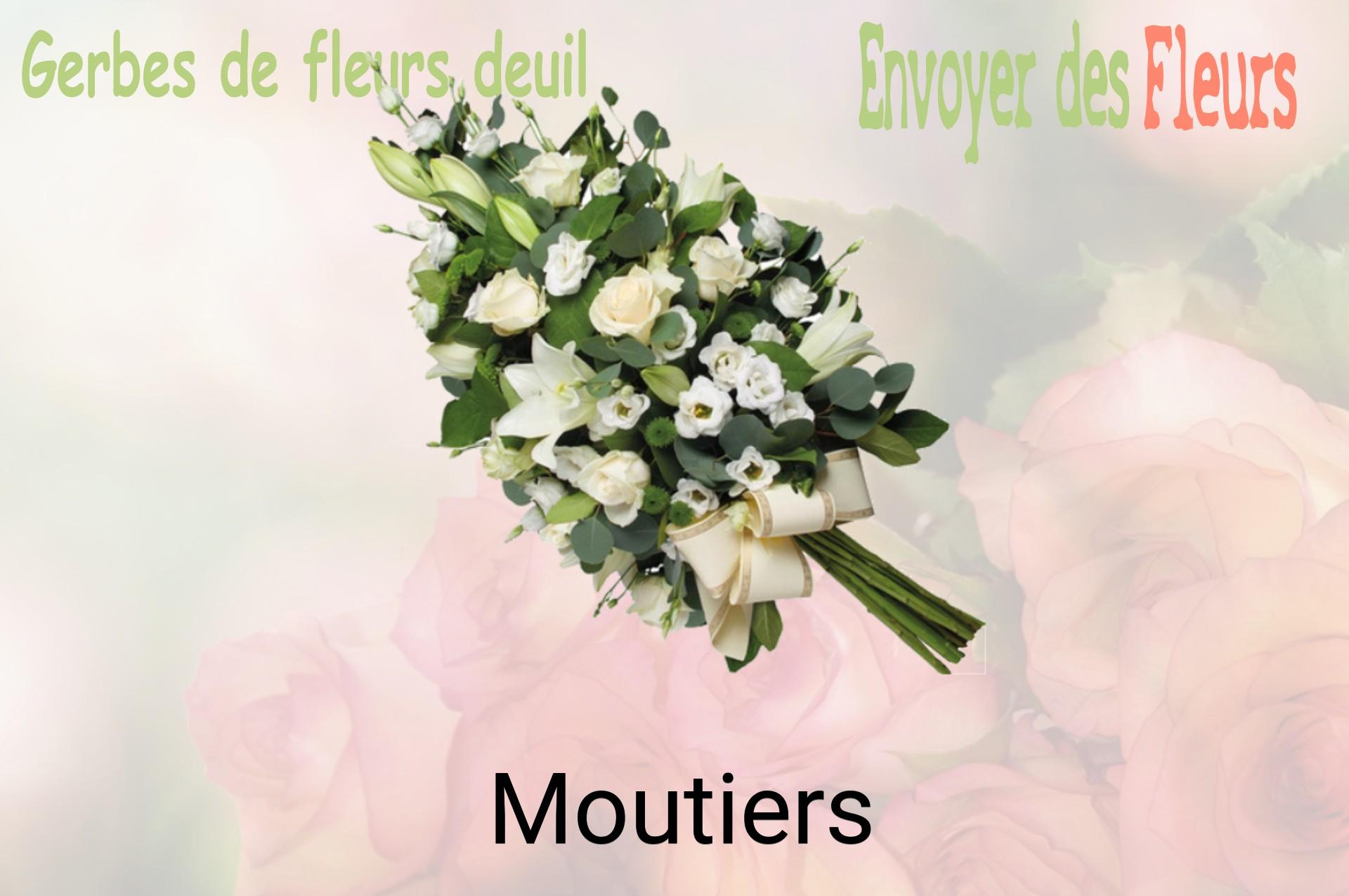 Gerbe de fleurs de deuil livrée à Moutiers